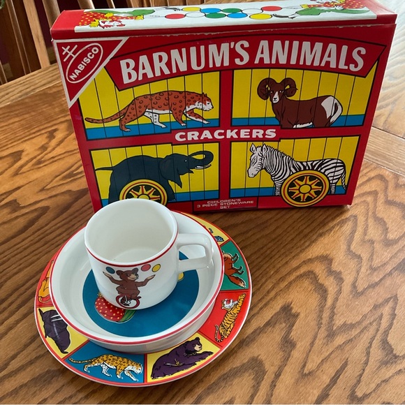 Nabisco Other - Nabisco Barnum’s Animals Children’s 3 Piece Stoneware Set